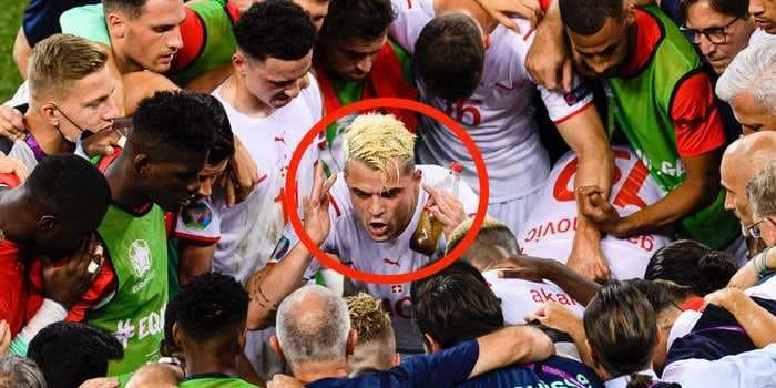 Switzerland's captain took the Euro 2020 Coke meme to the next level by downing a bottle on-field just before his side's penalty shootout win