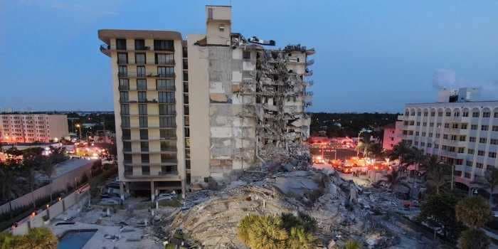 A resident took a video in 2018 of water leaking from a pipe in the garage of the Surfside condo that collapsed