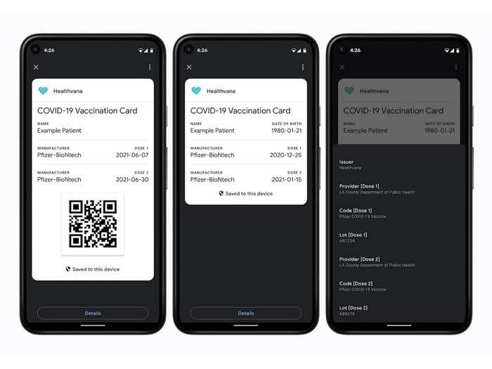 Google now lets you store Covid vaccine certificates and test info on Android device