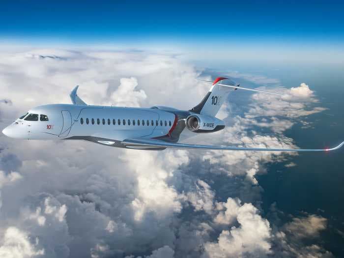 Dassault's new $75 million private jet with the largest cabin of its class is primed to blow Gulfstream and Bombardier's flagship jets out of the water