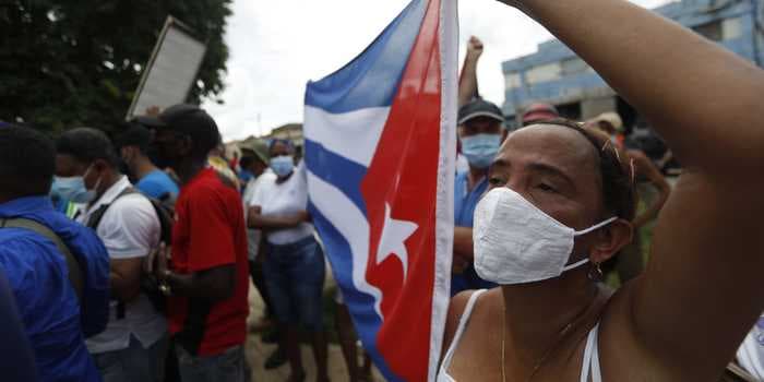 Cuban President Miguel Díaz-Canel called on supporters to fight in the streets as anti-government protests grow