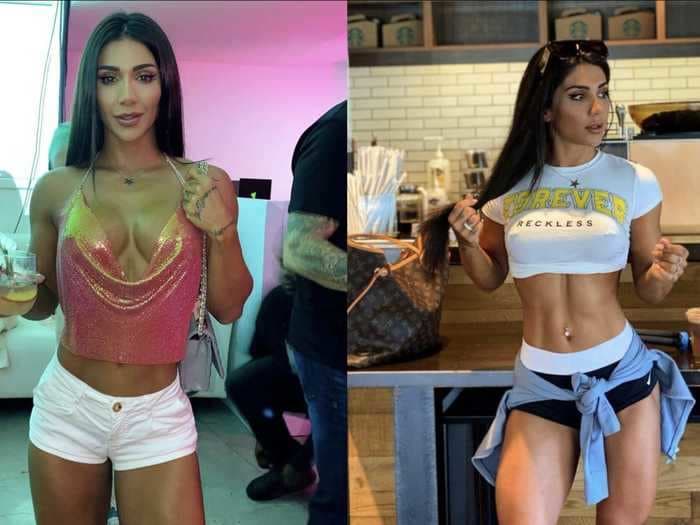 A Turkish fitness influencer said she was barred from an American Airlines flight because her denim shorts were 'too short'