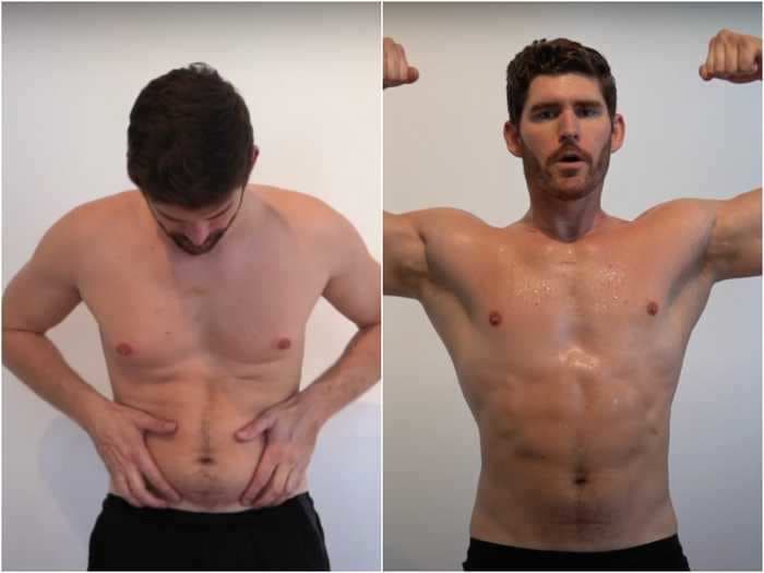 A YouTuber who copied Chris Hemsworth's diet and workout routine for 10 weeks dropped nearly 6% body fat