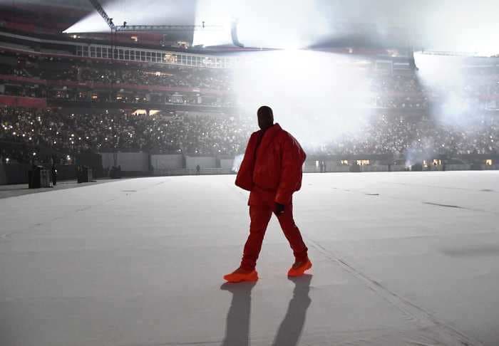 Kanye West has moved into a sports stadium in Atlanta while he finishes his next album
