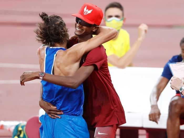 'Can we have two golds?': High jumpers agree to split gold medal in stunning display of Olympic sportsmanship