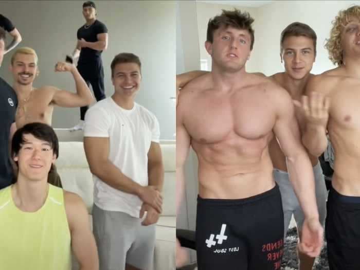 A group of thirst trap TikTok guys is being accused of having different 'straight' and 'queer' accounts to appeal to multiple audiences