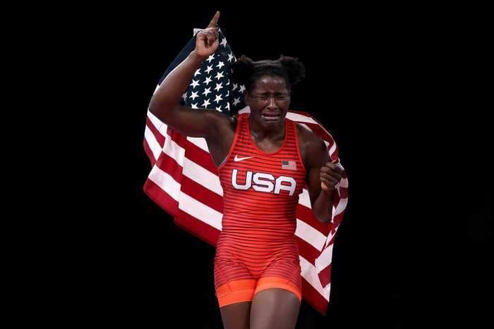 UFC boss Dana White congratulated Tamyra Stock for being 'the first Black woman to win a wrestling gold'