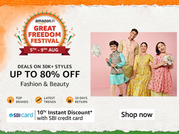 Amazon Great Freedom Festival sale: Best deals and offers on apparels and beauty products