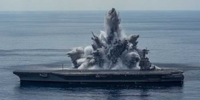 US sailors recall the shock of a 40,000-pound bomb blast hitting their supercarrier: 'You could feel it through your whole body'