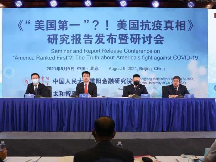 3 Chinese think tanks blasted the US coronavirus response, after Bloomberg ranked the country top in its COVID Resilience Index in June