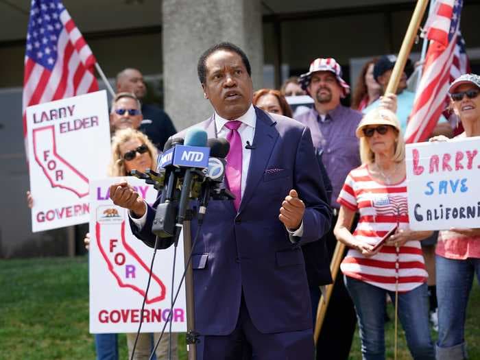 Larry Elder says he will implement Ben Carson and Eric Garcetti's homelessness plan if elected California governor