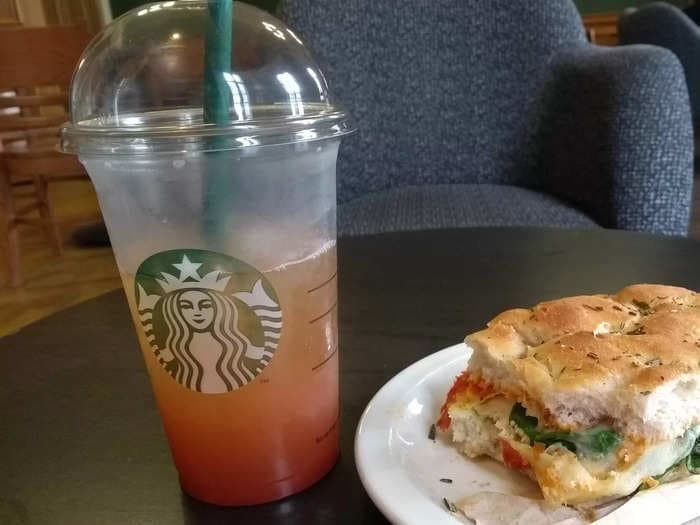 I tried Starbucks' Strawberry Sunset, a TikTok-inspired iced tea it added to its menu in the UK. It looked pretty, but I probably won't order it again.