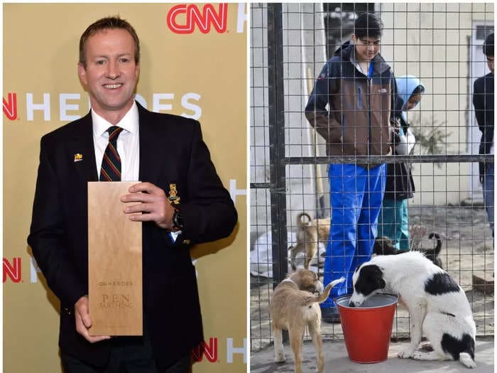 A former Royal Marine is trying to evacuate 200 rescue cats and dogs from Kabul