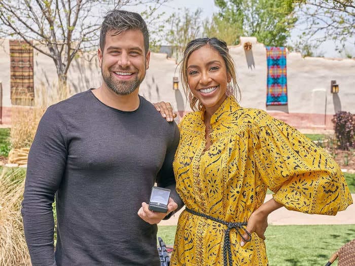 'Bachelorette' winner Blake Moynes reveals what it was like picking out Katie's engagement ring with his ex Tayshia Adams