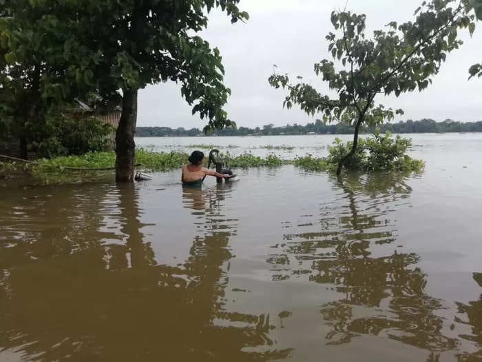 Pictures of devastation due to Assam floods that has killed two and displaced people in nearly a thousand villages in 21 districts
