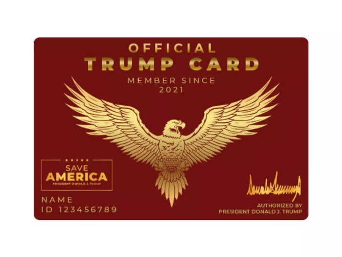 There's now an official Trump Card design, and getting one will cost you $45