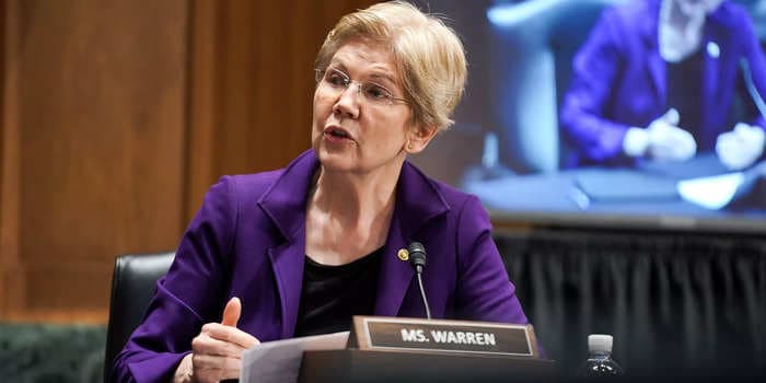 Elizabeth Warren takes aim at high ethereum network fees that she says could wipe out small investors