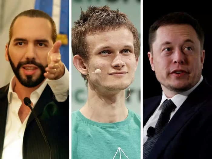 Vitalik Buterin, Elon Musk and Nayib Bukele — the three most influential people in world of crypto according to TIME’s 100