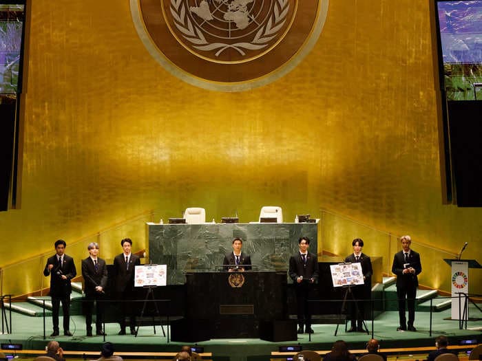 A YouTube video of Korean boy band BTS giving a speech at the UN General Assembly got 6.4 million views. Boris Johnson's speech got less than 4,000 views.