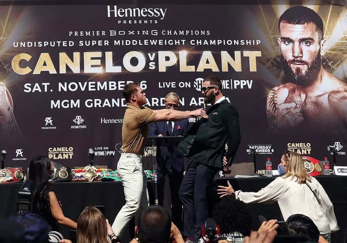 All hell broke loose at a boxing press conference ahead of one of the biggest combat events of the year