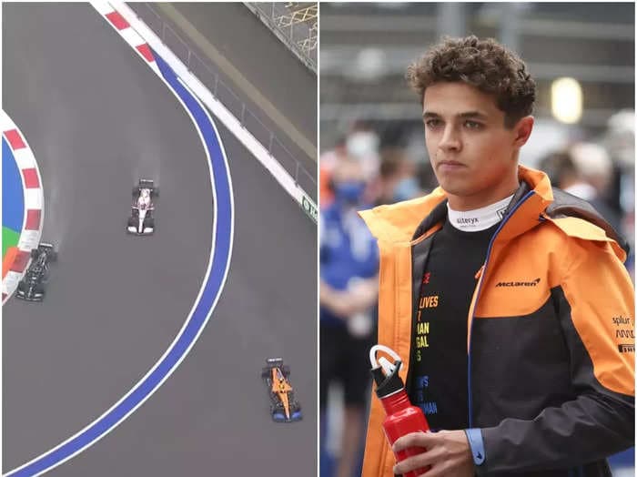 One of F1's rising stars was close to tears after a heart-breaking last-minute failure cost him his first win in the sport