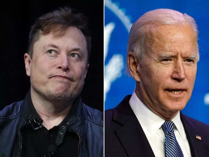 Elon Musk claimed the Biden administration is 'biased' against Tesla and 'controlled by unions,' his third attack on the president in the past month