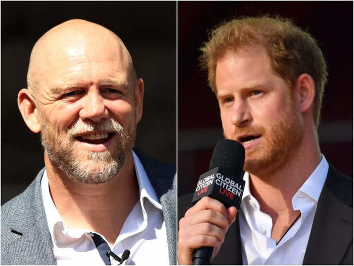 The Queen's grandson-in-law Mike Tindall says Prince Harry's bodyguards once pinned him to the ground after he jokingly punched the royal