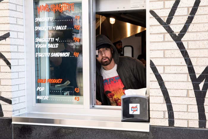 Eminem surprised fans at his new Detroit restaurant Mom's Spaghetti