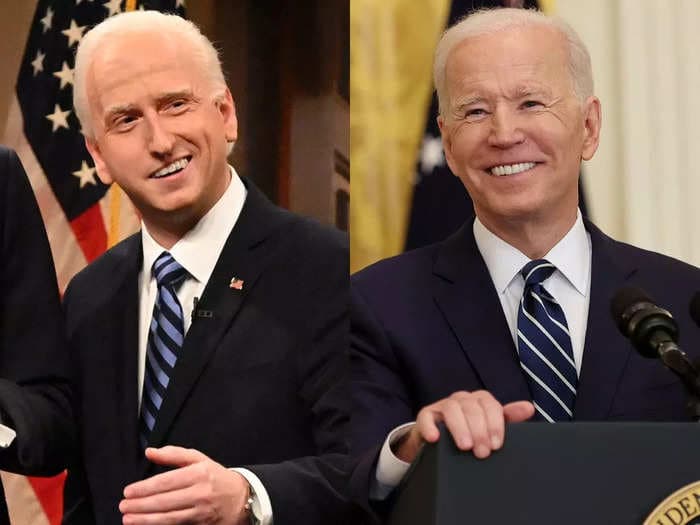 Watch 'Saturday Night Live' newcomer James Austin Johnson make his debut as President Joe Biden