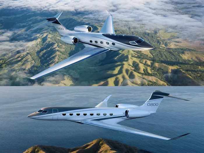 Gulfstream just revealed 2 all-new ultramodern private jets, including the longest-range plane in its history - take a look at the G400 and G800