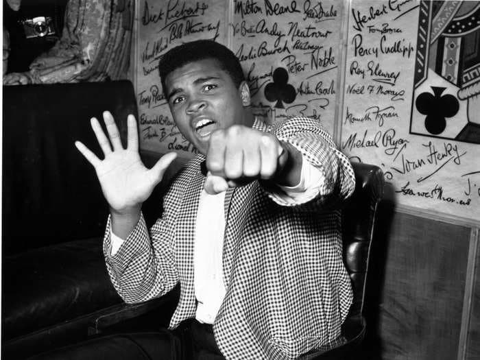 A collection of artwork by Muhammad Ali including a 'sting like a bee' sketch sold for almost $1 million at auction