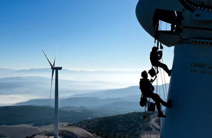 Wind turbine techs get paid $27 per hour to do one of the most dangerous jobs in the economy - and the profession is growing fast