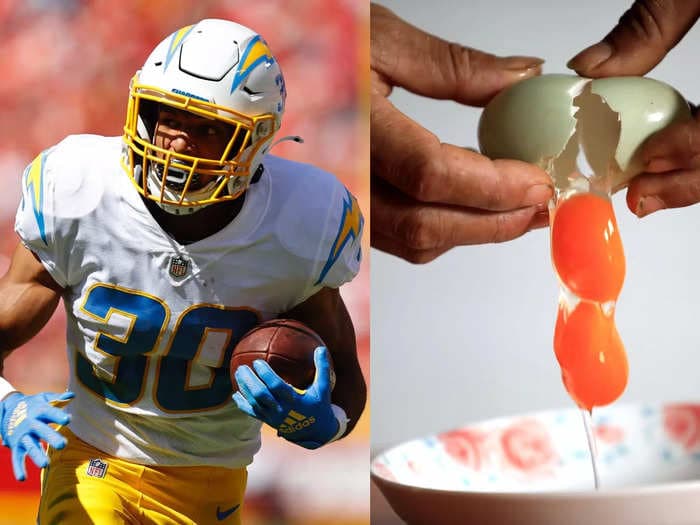 The NFL's strongest running back drinks a raw egg smoothie every morning because he's afraid he'll get sick from eating cooked ones