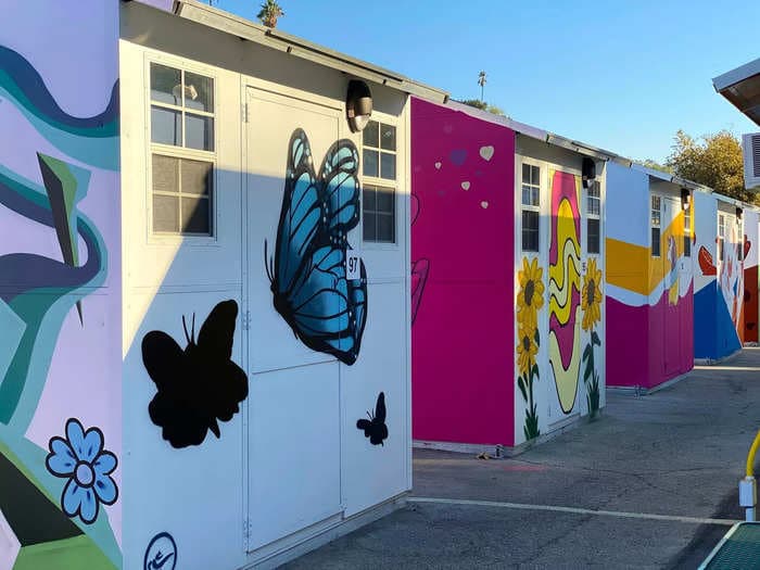 LA has unveiled the US' largest prefab tiny home village for the homeless - see inside the $5.1 million community