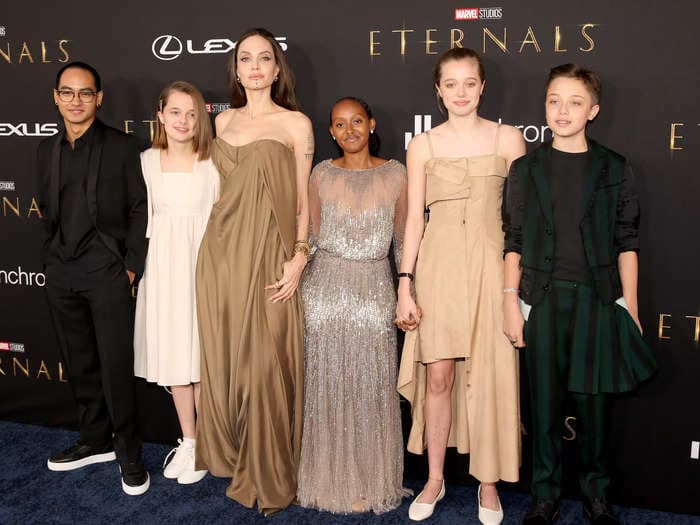 Angelina Jolie's daughter Shiloh rewore her mom's Dior dress from 2019 on the 'Eternals' red carpet