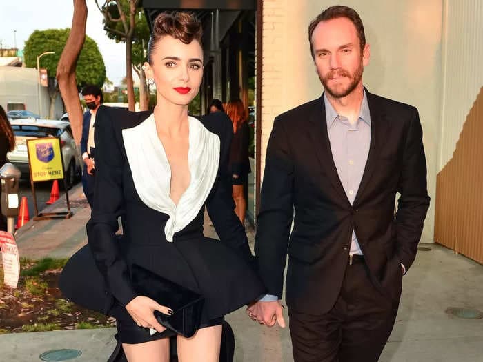 Lily Collins says she didn't see her wedding venue until the day she walked down the aisle