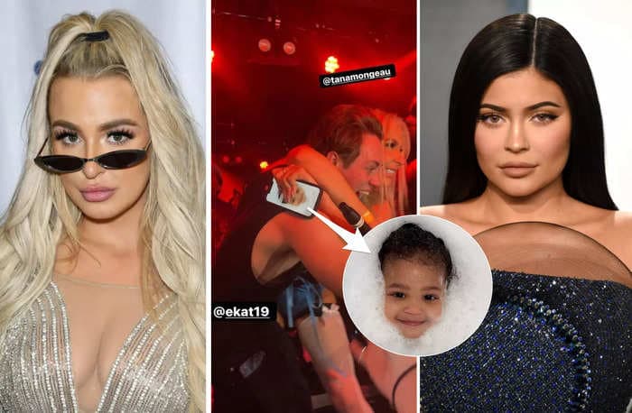 Kylie Jenner's best friend called Tana Mongeau 'weird' for appearing to have a picture of Stormi Webster as her phone background