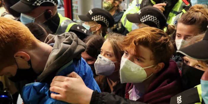 Video shows Greta Thunberg mobbed at Glasgow train station ahead of COP26 climate summit