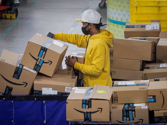 Amazon has told its warehouse workers that they no longer have to wear masks if they're fully vaccinated against COVID-19