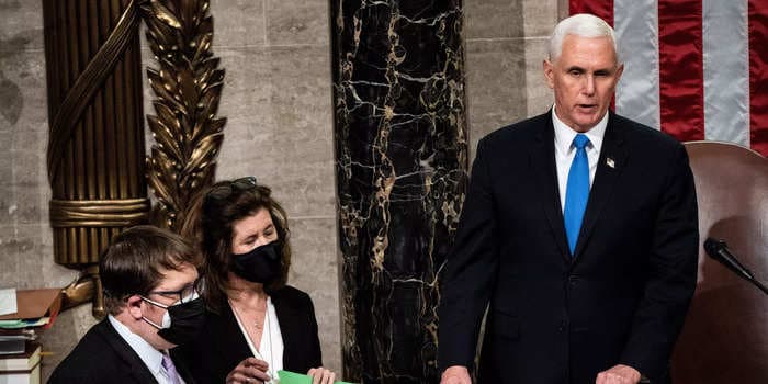 An ABC reporter said there are pictures of Mike Pence 'holed up in a basement' hiding from the Capitol rioters, but he can't show them