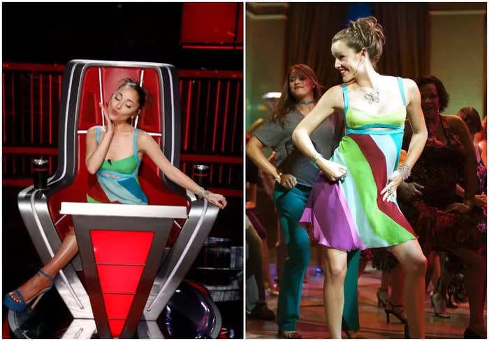 Ariana Grande recreated an iconic outfit from '13 Going on 30' on 'The Voice'