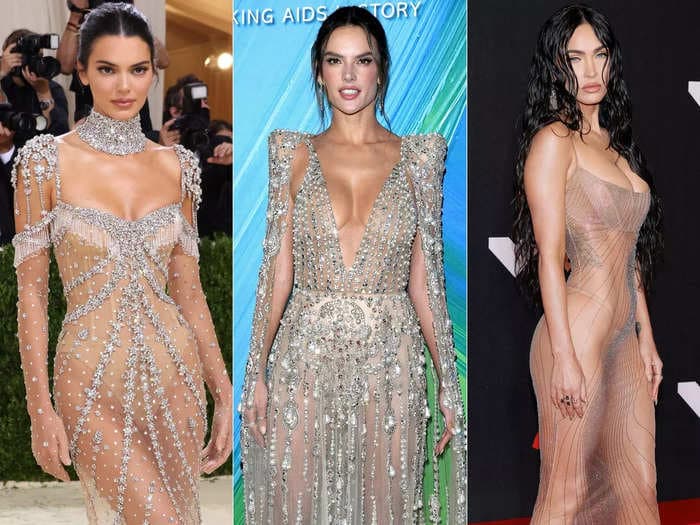 Sheer dresses have been popular on the red carpet this year. Here are 21 celebrities who embraced the daring trend.