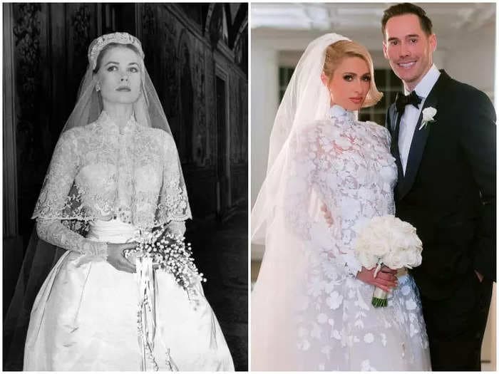 23 celebrities who have worn similar wedding dresses