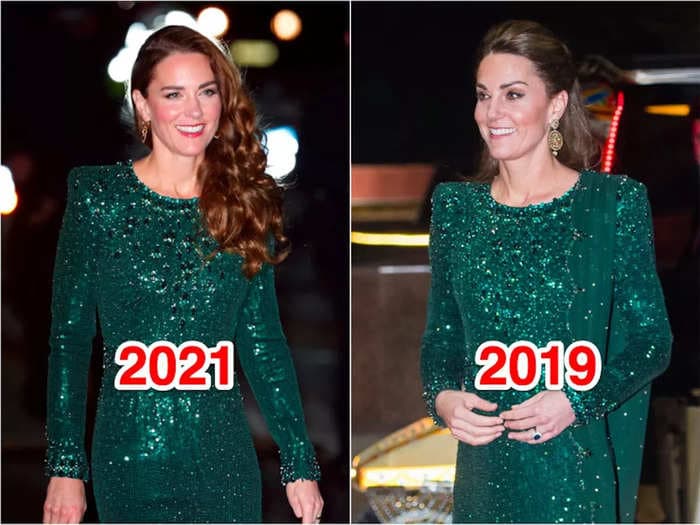 Kate Middleton recycled a sequinned floor-length gown that she had custom-made 2 years ago for a tour of Pakistan