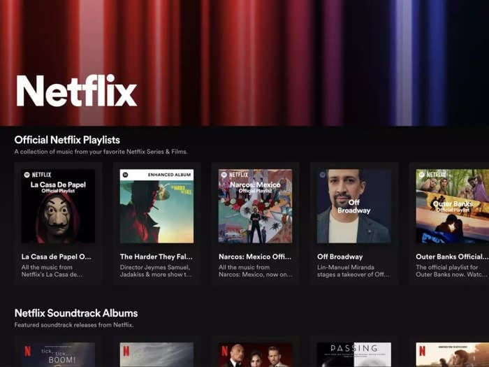 Spotify now has a dedicated hub for all Netflix-related media