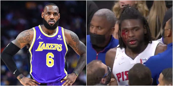 LeBron James says he just 'grazed' Isaiah Stewart when he smacked him and left his face pouring with blood