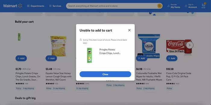 Walmart's website malfunctioned and showed every single item out of stock, some Black Friday shoppers said