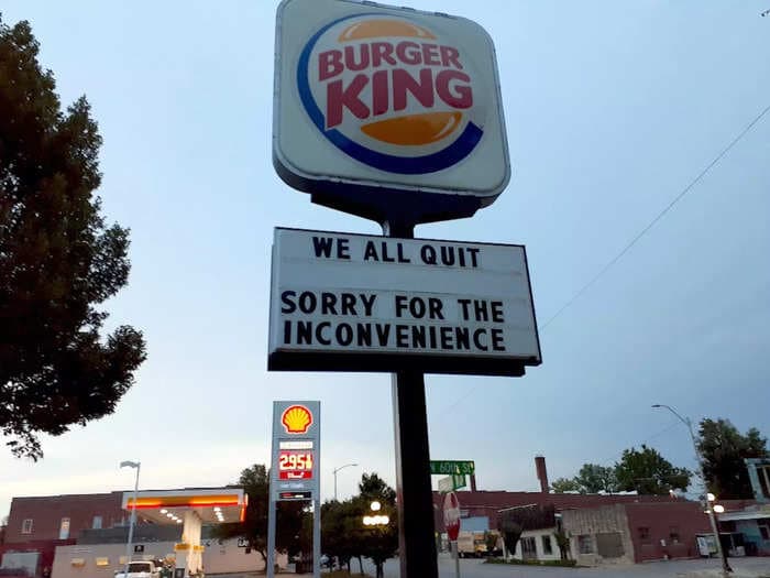 A former Burger King worker got 'WE ALL QUIT' tattooed on her arm after she and her coworkers ditched the chain