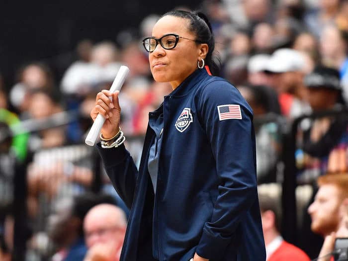 Dawn Staley offered a kind message of support after star rival Paige Bueckers suffered a scary non-contact injury