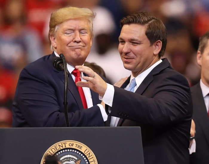 Donald Trump hints that Florida's Gov. Ron DeSantis would be a good vice-president candidate if he ran in 2024